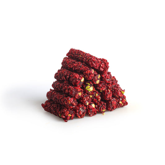 Vingers - Granaatappel pistache in berberis bessen